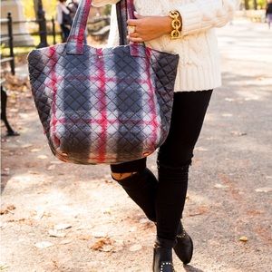 MZ Wallace Medium Metro Tote in Redwood Plaid